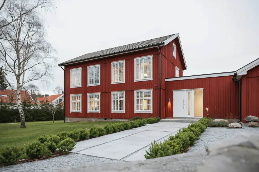tillbyggnad av entr och grovk k p villa i margretelund kersberga