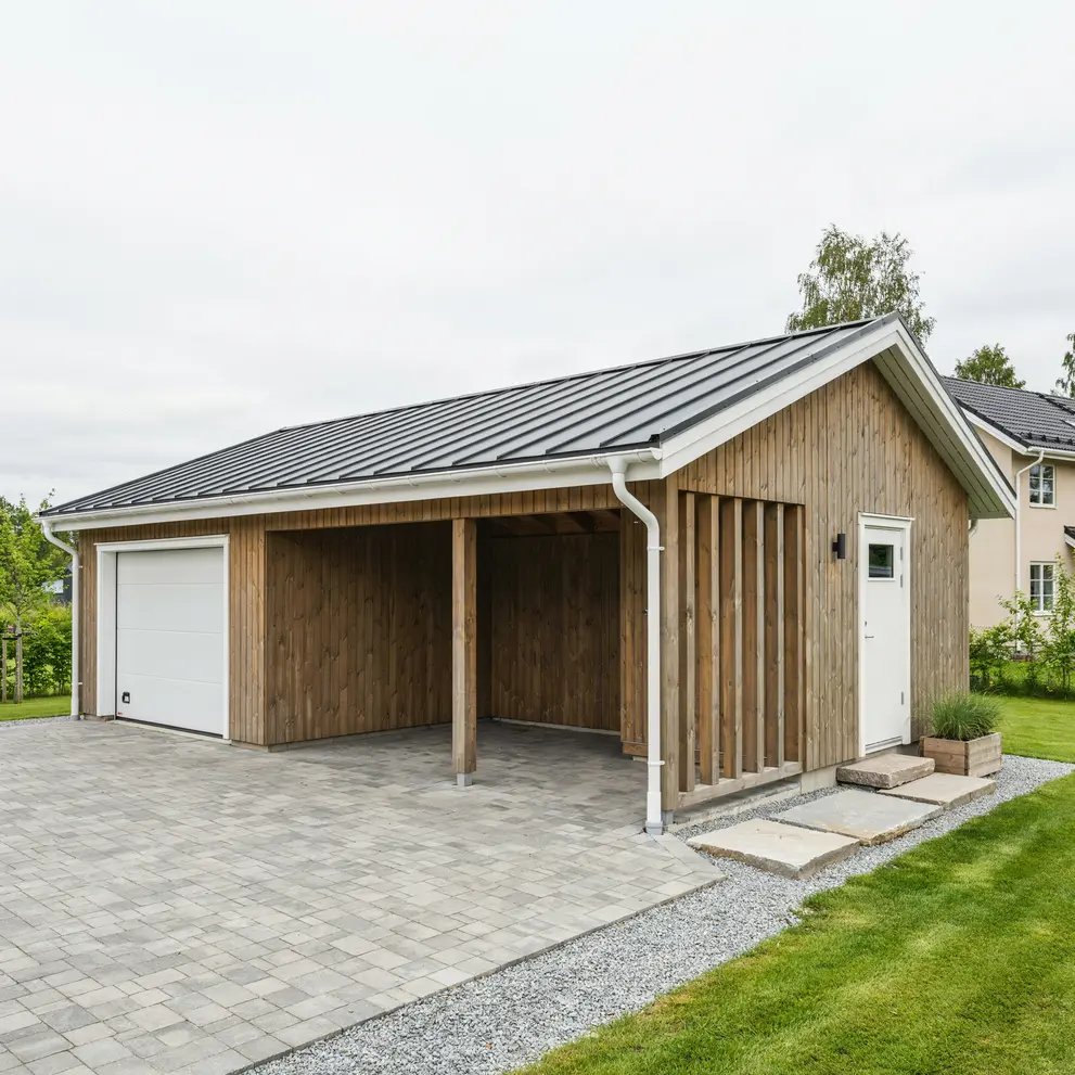 bygga garage carport med forrad akersberga osteraker roslagen stockholm
